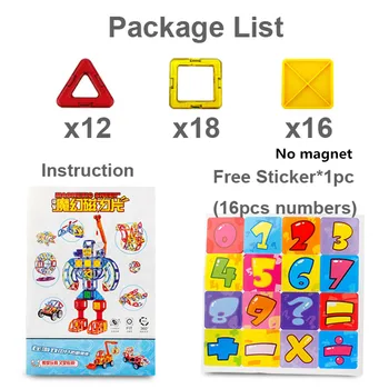 46pcs/Set Magnetnih Oblikovalec Magnet Bloki za Gradnjo Igrače Nastavite Modeliranje&Buillding Igrače Za Otroke, Otroci Darila