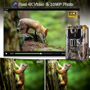 4K Live Video APP Pot Fotoaparat Cloud Storitev 4G 30MP Lovske Kamere, Mobilni Brezžični Divje Nočno gledanje Fotografije Pasti