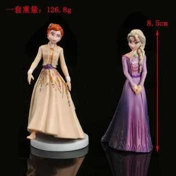 4pcs Disney Princesa Igrače, Zamrznjeno 2 Snow Queen Elsa Ana PVC Dejanje Slika Anime PVC Lutke Figurice Otroci Igrače Otrok Darilo