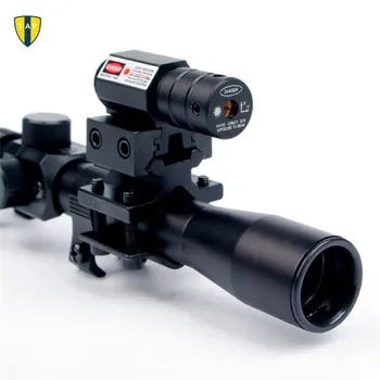 4x20 Zračno Puško Puška Optika Področje Caza Taktično Riflescope +20 mm Železniškega Nosilci +Red Dot Laser Pogled Za Airsoft, Lov Dobave