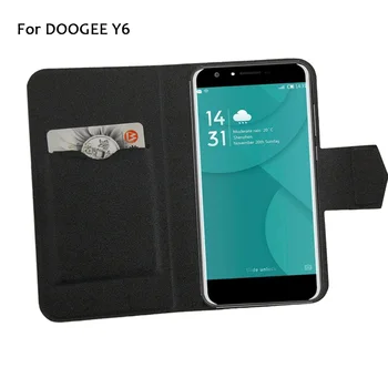 5 Barv, Super! Doogee Y6 Telefon Primeru Usnje Polno Flip Telefon Kritje,Visoke Kakovosti Razkošno Telefon Dodatki