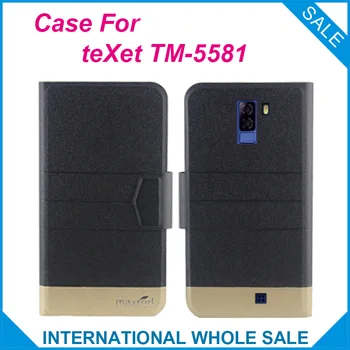 5 Barve Original! teXet TM-5581 Primeru Visoko Kakovost Flip Ultra-tanek Luksuzno Usnjeno Zaščitno Ohišje Za teXet TM-5581 mobilni Telefon