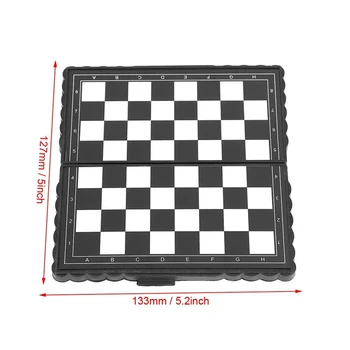 5 x 5 Palčni Šah Prenosni Plastična Zložljiva Odbor Z netic Šahovsko Igro Mini Šahovska garnitura Puzzle Party Družinski Dogodek