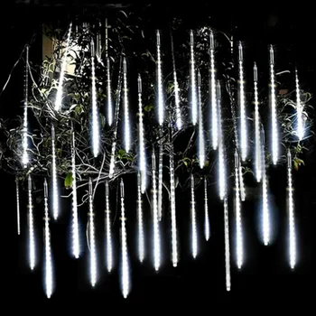 50/30 cm Božič Meteor Tuš Dež 8 Cevi LED Niz Luči, Nepremočljiva, za na Prostem Počitnice Božično Drevo Okraski EU Plug