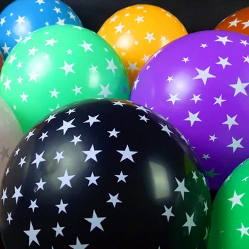 50 kos /veliko Latex Balon s Petimi zvezdicami Poroko Krog Napihljivi Baloni darilo za Rojstni dan baloon Stranka Dekoracijo Helij Žogo