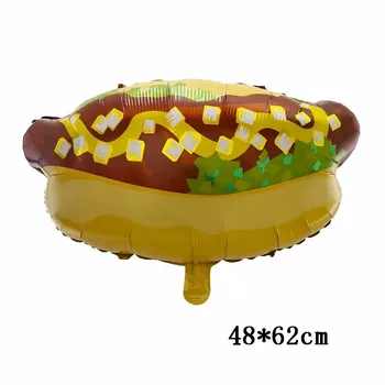 50pcs Krofe Lollipop Pica, Sladoled Hot Dog Rojstni dan Poročni Baloni Dekoracijo Potresemo Kolobarni Folija Balon na Helij