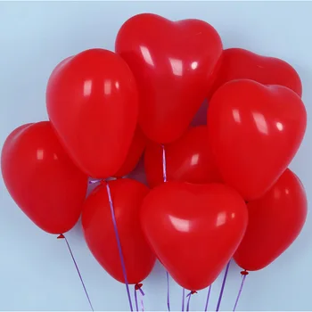 50pcs Rdeče Roza Balone 10palčni Ljubezen Srce iz Lateksa Poročni Baloni Helij Balon valentinovo, Rojstni dan Napihljivi Balon