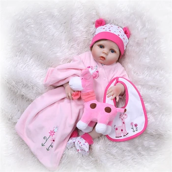 55 cm Realne Polni Silikona Vinil Prerojeni Baby Doll Igrača za Dekle Fantje Novorojenčka Lutke za Otroke Rojstni dan Darila Baby Doll