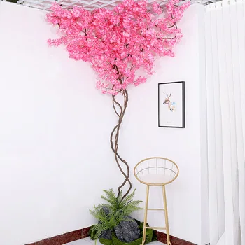 5pc/veliko Lažnih Češnjev Cvet Drevo poceni Sakura cvetje Veje Umetno Cvetje Svilena Poroka doma Dekoracijo Sten Cvet