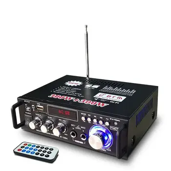 600W Digitalna HI-fi Bluetooth Stereo Audio Ojačevalnik SD FM Mic Avto Dom Trajno Zgoraj 200W BT-298A ONLENY