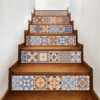 6pcs/13pcs arabski Slog Stopnicah Nalepke Izmenljive Nepremočljiva Ozadje Vinil Stopnišče Samolepilne Stenske Nalepke Home Design escalier