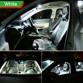 6pcs Napak Auto LED Žarnice za Avto Notranjost Kupole Branje Svetlobe Prtljažnik, Svetilke Za Jeep Compass 2017 2018 2019 Dodatki