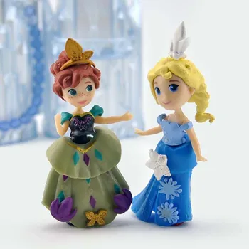 6pcs/set Disney Princesa Slika Igrače Zamrznjen Sneg Kraljica Anna Elsa Olaf Snežaka Kristoff Sven Akcijska Figura, Igrače za Otroke