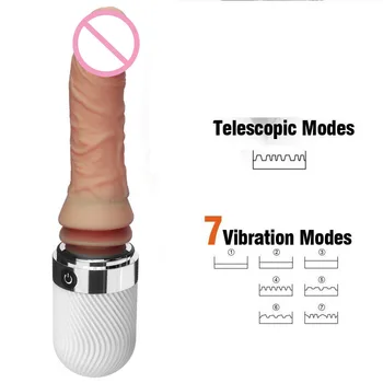 7 Način Thrusting Vibracije,Ogrevanje S Toplo Občutek Sex Igrače Dildos Za Ženske Masturbator Sex Machine Gun Igrače Prilagodljiv Dildo