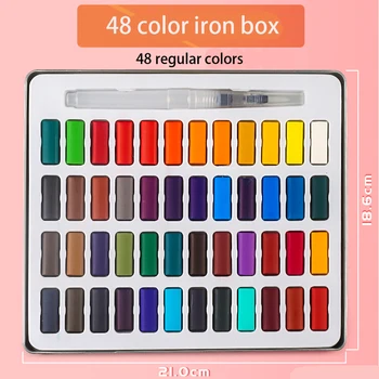 72/90Color Pearlescent Trdna Akvarel Barve Set/Titanium Ročno poslikano Barva/Slikarstvo/akvarel barve / ustvarjalce