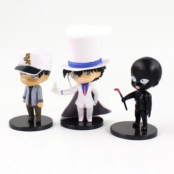 9.5-12 cm 6pcs/set Detective Conan Otroštva Akai Hattori Heiji Kaitou Kiddo Q Različica PVC Model Slika Igrače Lutka