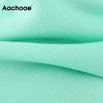 Aachoae 2020 Barva 2 Delni Set Ženske Priložnostne Hooded Majica S Modni Vrečasta Pol Hlače Dva Kosa Iz Vrhu In Hlače
