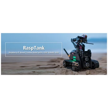 Adeept RaspTank WiFi Brezžično Smart Robot Komplet Tank 4-DOF Robotsko Roko Robota z OpenCV Sledenje cilju Video Prenos