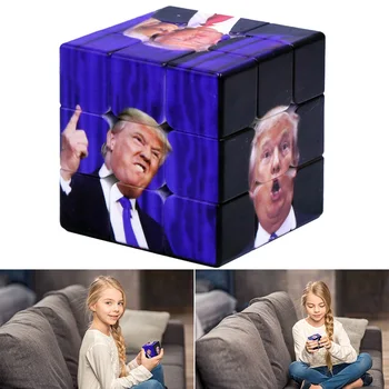 Adut Magic Cube Igrača UV Tisk Izraz na Obrazu Tretjega Reda Kocka Idiot tiskovni predstavnik YH-17