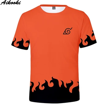 Aikooki 20 Barva Moški majica s kratkimi rokavi Naruto 3D T-shirt Moški Ženske Poletne majice Moške 3D Naruto t majica Kratek Rokav Harajuku Moški zgornji deli oblačil