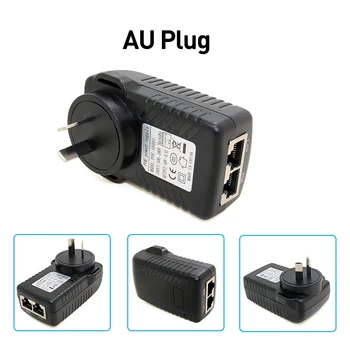 Aktivna Power Napajanje POE Adapter Izhod DC48V 0.5 EU/UK/US/AU Priključite Izbirno za POE Fotoaparat Poe Cam IP POE napajalnik za kamero