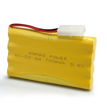 Anmas Napajanje NI-CD Akumulatorske Baterije AA 9.6 V 700mAh NiCd baterije za polnjenje Ni-Cd Baterije Igrača Avto Tamiya Priključek