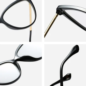 Anti-Modra Svetloba Retro Moda za Ženske Cat Eye Glasses Očala Moda TR90 Spomladanski Tečaj Optičnih Slik