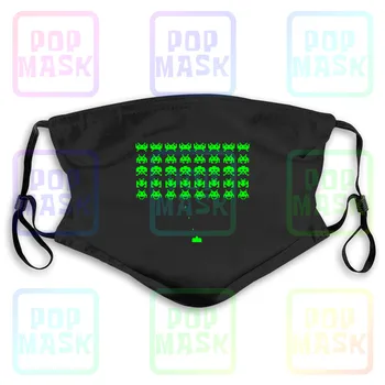 Anti Onesnaževanja Masko Space Invaders, Arkadne Letnika 80 - 80-IH Konzole Geek Tujec Zamenljivi Filter Anti-PM2.5
