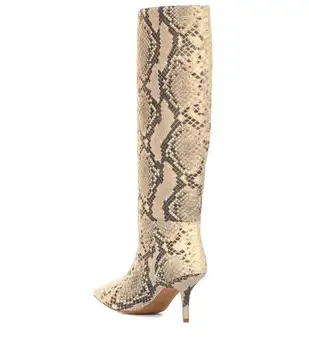 ARQA blagovne znamke python tiskanja kolena-visoki škornji ženske z visoko peto opozoril ženske čevlje zapatos de mujer botas