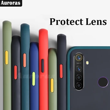 Auroras Za Realme 6i Primeru Mat Težko Pokrivajo Prosojno Kožo Shockproof Primeru Telefon Za Realme 5 5i 5S Pokrov