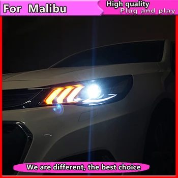 Avto Styling žarometi Zbora Za 2016-2018 Chevrolet Malibu LED smerniki LED DRL Skril Bi Xenon Žarek Objektiv Dinamičen zavoj signal