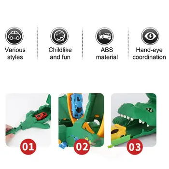 Avto Track Igrača Krokodil Dirke Zanke Dirka Igra Igrače Za Otroke, 360-stopinjsko Vrtenje Sestavljanke Sledi Izstrelitev Model Božična Darila