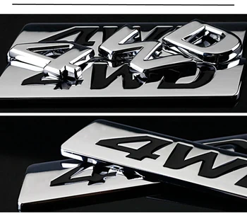 Avto Zadaj Nalepke za Hyundai IX35 Sonata Naglas Solaris Tucson I20 I30 Santa Fe Verna 4WD Emblem Kovinski Značko Auto Dekoracijo