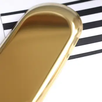 AYHF-Kovinski Shranjevanje Pladenj Zlato Ovalne Pikčasto Sadje Ploščo Majhnimi Predmeti Nakit Zaslonu je Pladenj Ogledalo