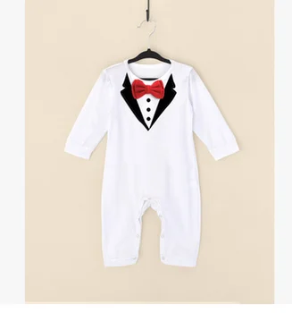 Baby Fantje, Gospod Slog Newborn Baby One-piece Jumpsuit Baby Fantje, igralne obleke s pravim Lokom Dojenčka Luštna Obleka