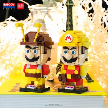 Balody 189pcs+ Mario Bros gradniki Super Luigi Model BricksHeadz Mini Slika Igrače Za Otroke