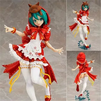 Bandai 22 cm Miku Princesa Modeli Rdeče Modro Kapo Hatsune Lutke Seksi Sladko Pevka Božični Igrače Japaneses Anime Slika Pvc Unisex