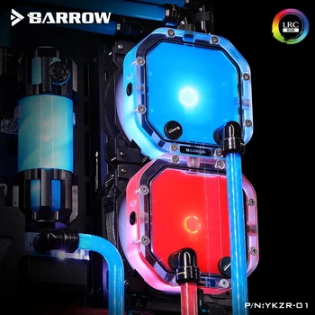 Barrow radiator v Kombinaciji Split Rezervoar Akril Inteligentni Rezervoar za vodo /A-RGB Svetlobe /120-480 radiator/ ARGB svetlobe YKZR-01