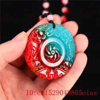 Barva Jade Bat Bojevnik Obesek Vklesan Amulet Naravnih Modni Nakit Ogrlica Jadeit Darila Kitajski Čar