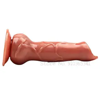 Big dog živali dildo, Realističen načrt s sesalno ponaredek penis consoladores femenino, Št analni vibrator dildos sex igrače za ženske