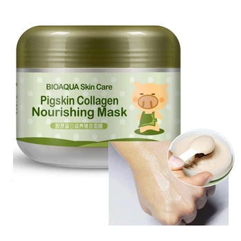 BIOAQUA Kolagena Spalna Maska za Globinsko Vlažilno Vodo za Pranje Masko Hranljiva Olja Nadzor za Nego Kože