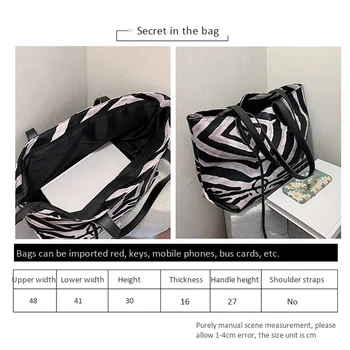 Black+Belo Črtasto Ramenski Messenger Bag Largecapacity Priložnostne Tote Vrečko Zebra Print Torbici Lady Torbici Nakupovalno Torbico