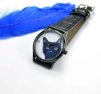 Black Cat Watch (Vodja) sem Unisex sem Brezplačnimi dostava po celem svetu sem Dobrodošli na Debelo