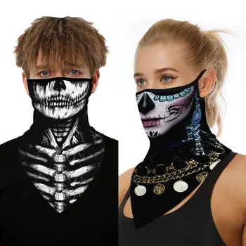 Blagovne znamke 3D Print Masko za Obraz Šal Ženske Moški Prostem Multi-Funkcijo Mascarillas Prah-dokazilo Rute Luksuzna Anti-UV Vratu