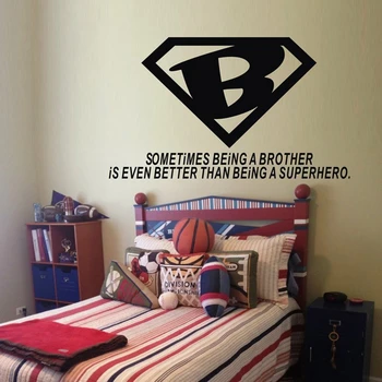 Brat je bolje kot superheroj vinil vinilna nalepka za fante soba dekoracijo sten ,q0221