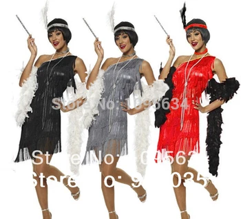 Brezplačna dostava za Odrasle Črna Bučanje Zaklopnica Charleston Fancy Oblačenja Noša 20s Seksi kostum 3 barve S,M,L,XL,2XL, ki je NA ZALOGI