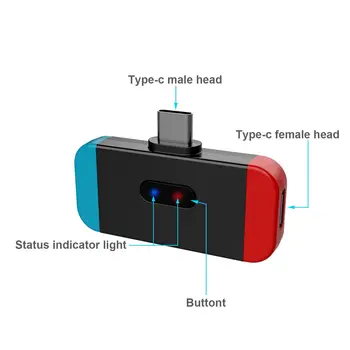 Brezžična Bluetooth Audio (zvok Bluetooth Oddajnik Za Nintend Stikalo za Slušalke USB-C Bluetooth BT 3.0 Audio Converter za PS4 PC Android