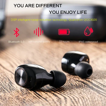 Brezžične Slušalke APTX Avdio QCC3020 Čip Bluetooth Slušalke TWS Čepkov HD Glasbo, Slušalke IPX5 Nepremočljiva 8h Dolžina Z Mic