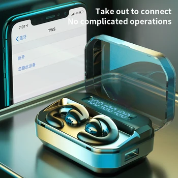 Brezžične Slušalke z Mikrofonom Šport Nepremočljiva TWS Bluetooth Slušalke Touch Kontrole Čepkov za Iphone, Samsung Xiaomi