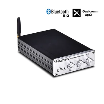 BRZHIFI 2.1 HIFI Digitalni Ojačevalnik TPA5613 Bluetooth 5.0 APTX Subwoofer Zvočni Ojačevalniki 75-vatne žarnice*2+150W High Power Audio Amplicador